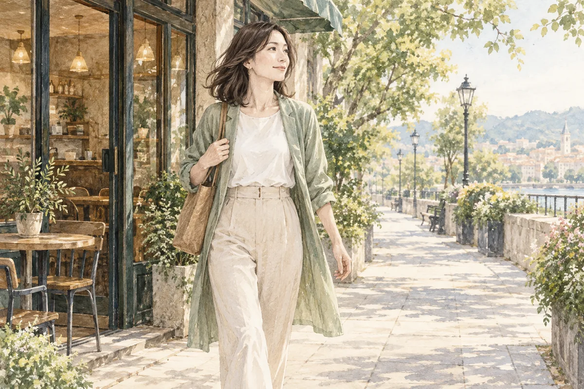 自分の次の行動を決めて街を歩く女性