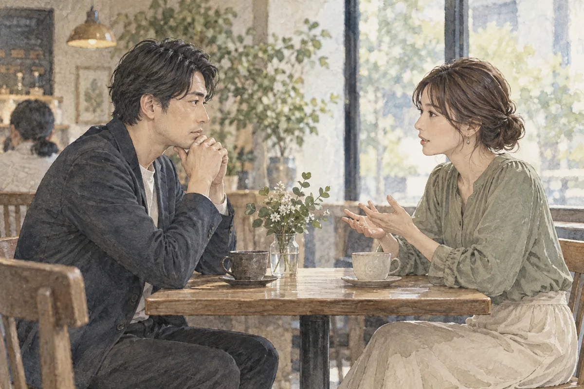 落ち着いてお互いの意思を確認する元恋人同士