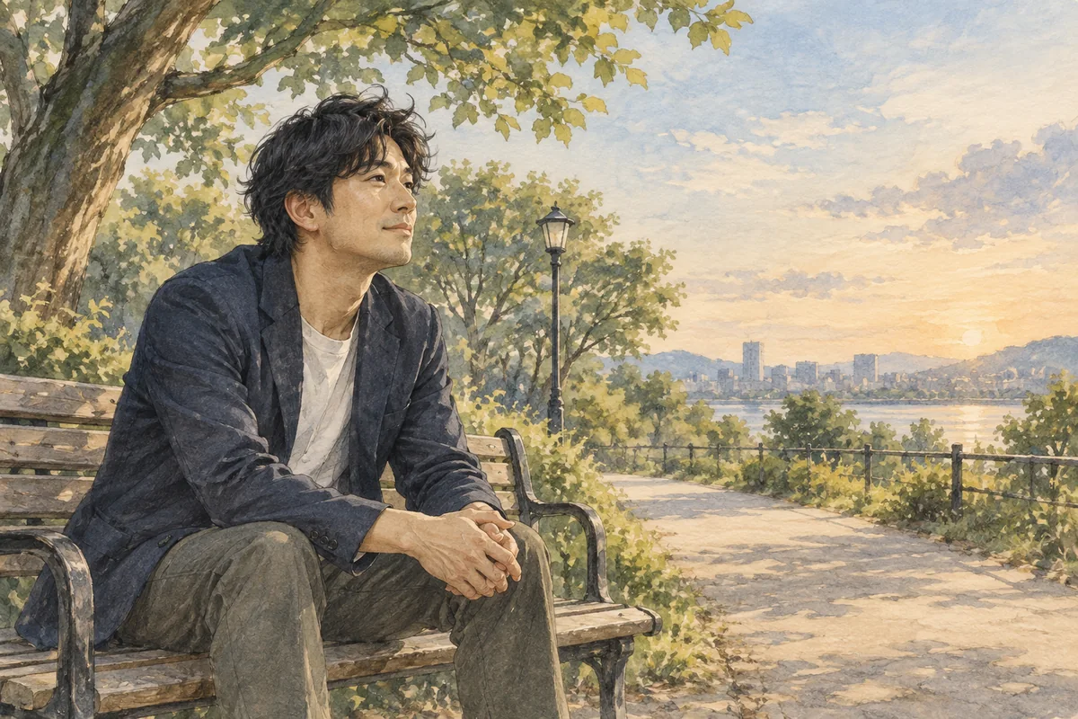 彼氏がいる人への片思いを静かに振り返る男性