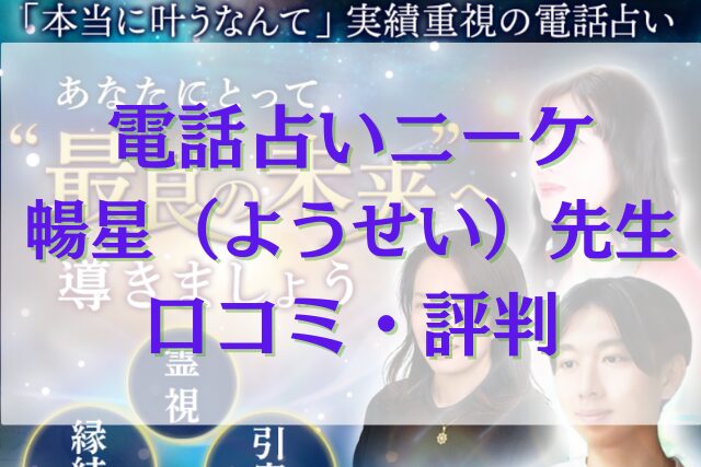 電話占いニーケ 暢星（ようせい）先生 口コミ