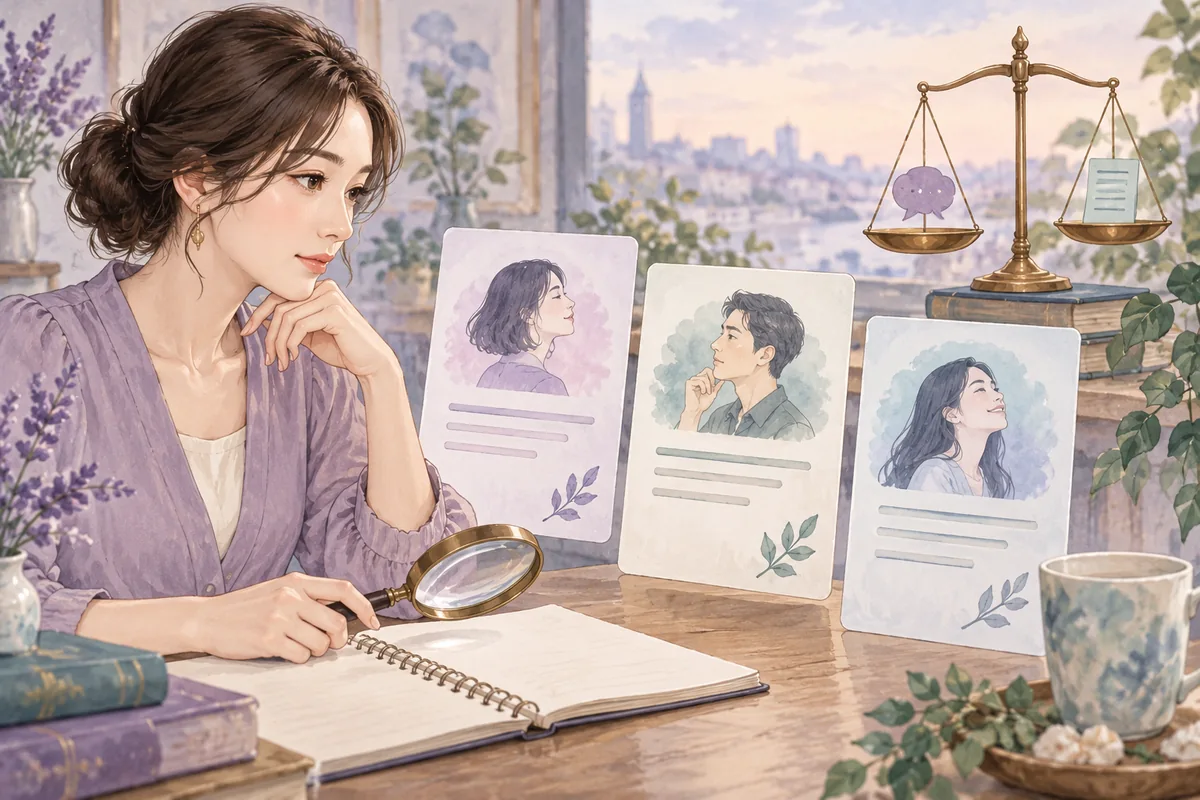 口コミの感想と結果の証明を分けて読むイメージ