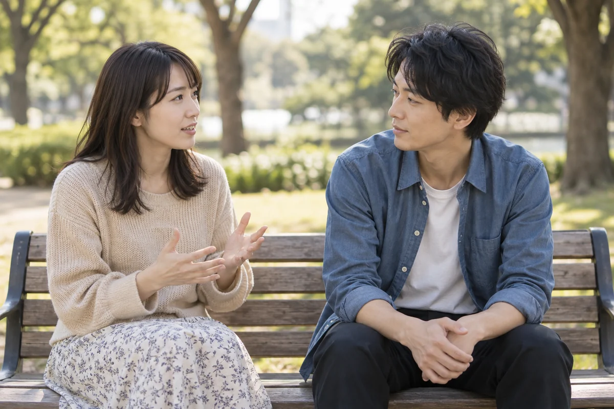 落ち着いた再会の場で復縁したい気持ちを誠実に伝える女性