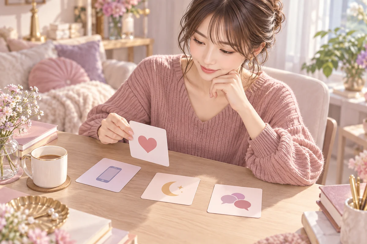 想われているサインの疑問を一つずつ整理する女性