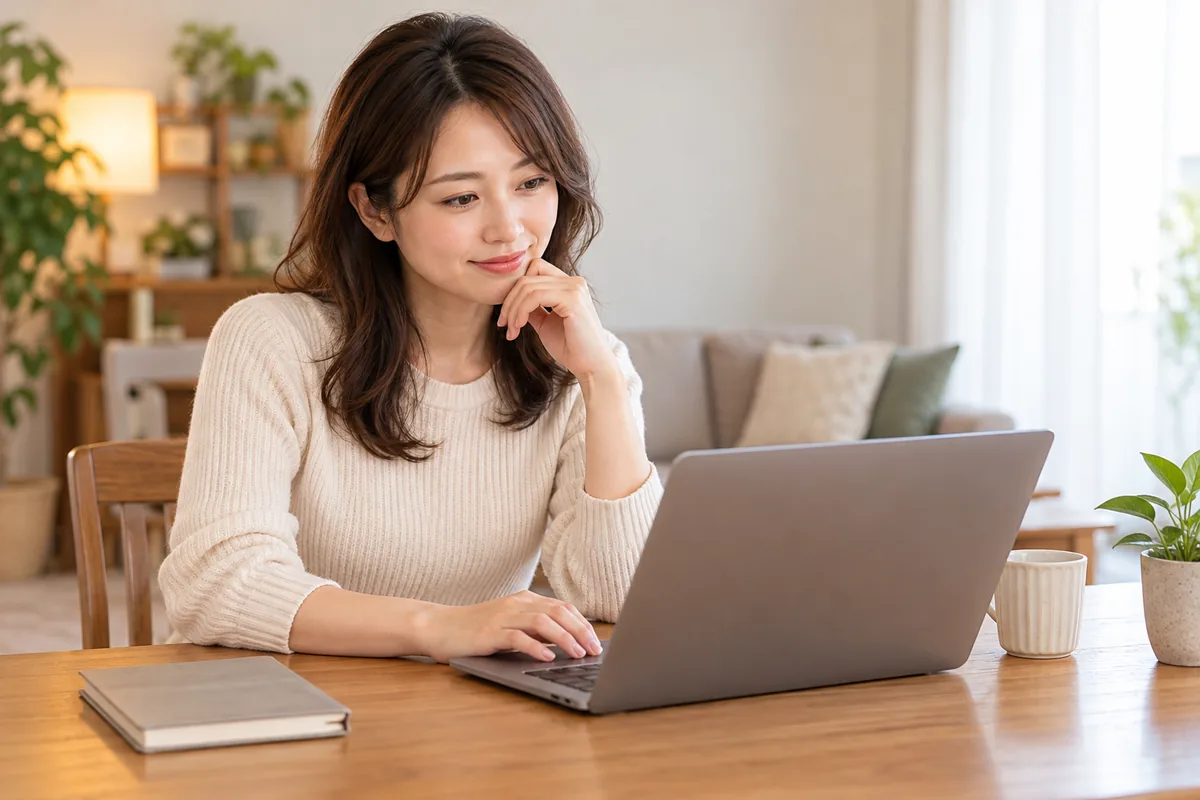 電話占いヴェルニで相談する先生を比較する女性