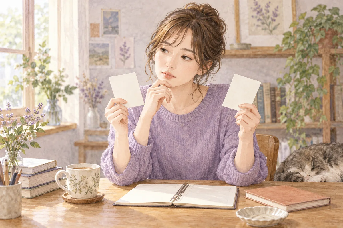 口コミの感想と実際の出来事を別々に整理するイメージ