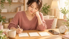 復縁相談前に事実・質問・予算を整理する女性