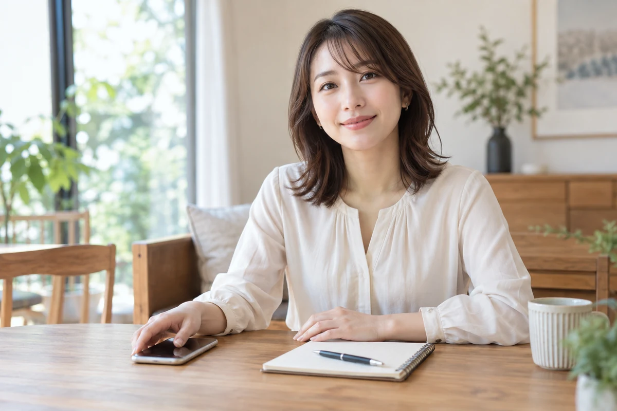 相談後の次の一歩を穏やかに決める女性