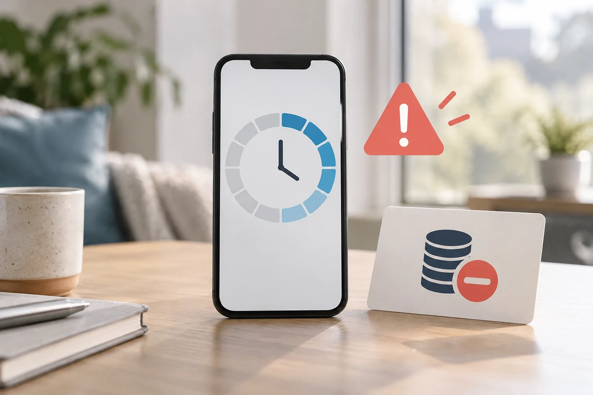 時間特典と自動継続の注意を示すスマートフォン