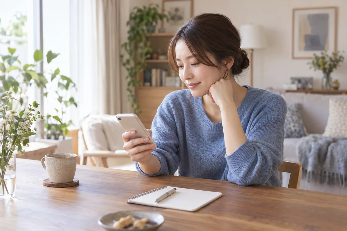 元恋人へ短い連絡を一度だけ送る女性