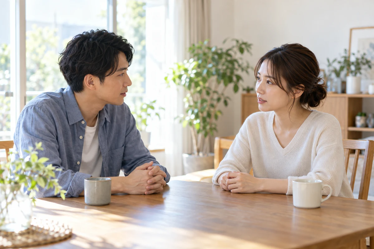 浮気する人の特徴を行動から考え信頼について話すカップル