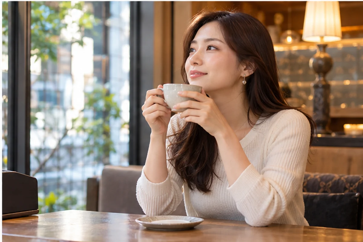 銀座での占い後に助言を落ち着いて振り返る女性