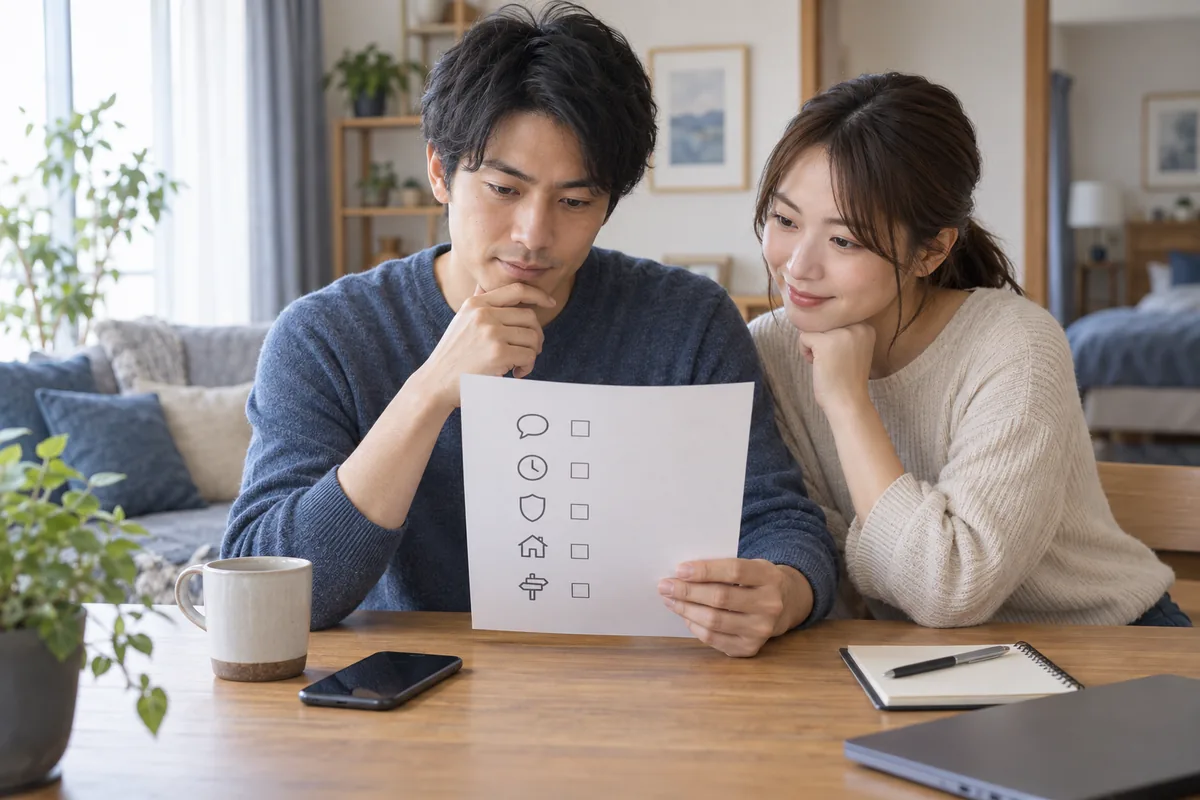 彼女の嘘や信頼関係について疑問を整理する男性