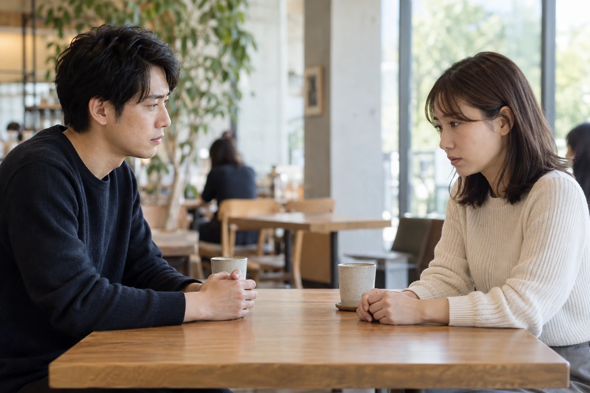 別れ話の前に伝える内容を整理する男女