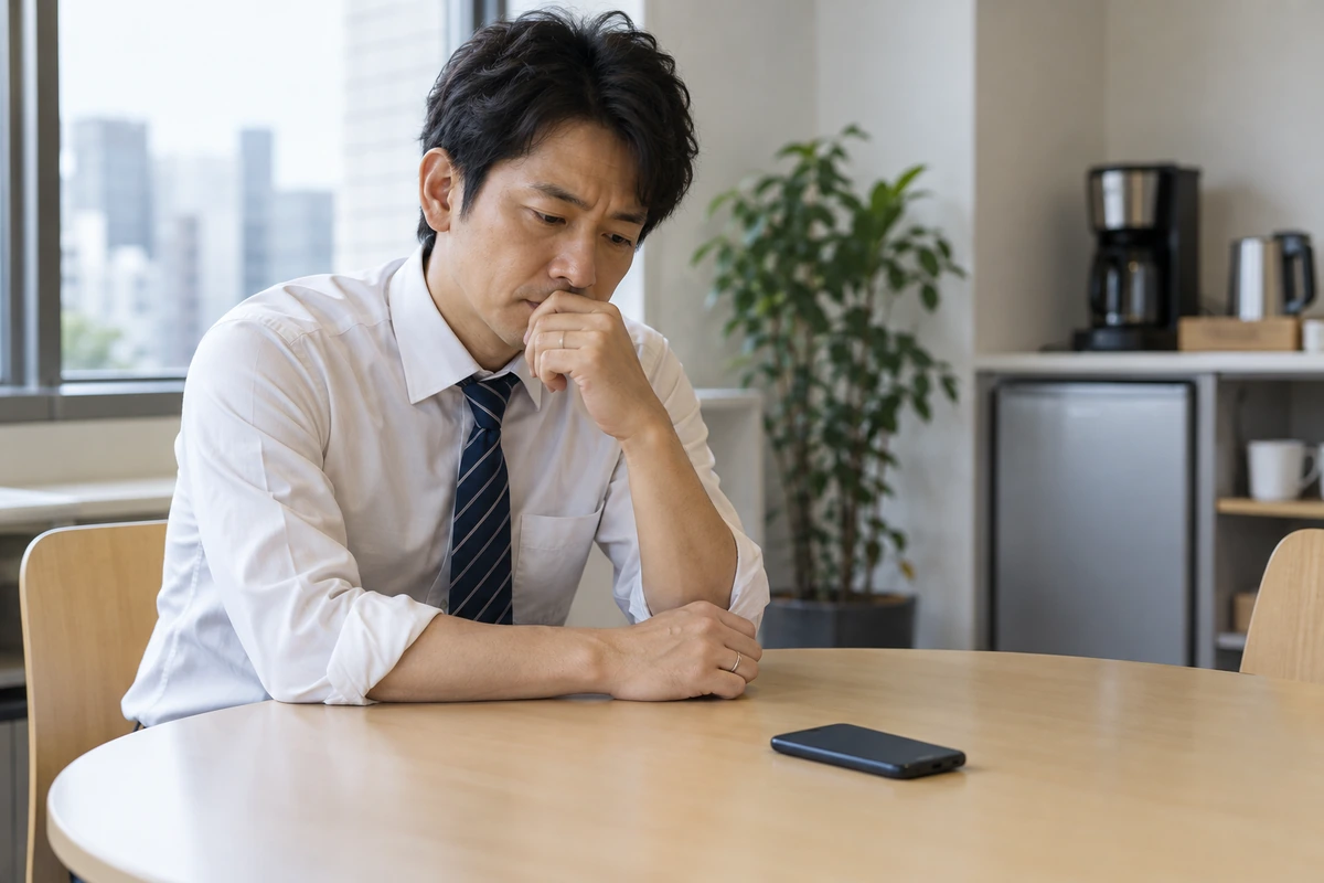 別れた後の気持ちを一人で考える既婚男性
