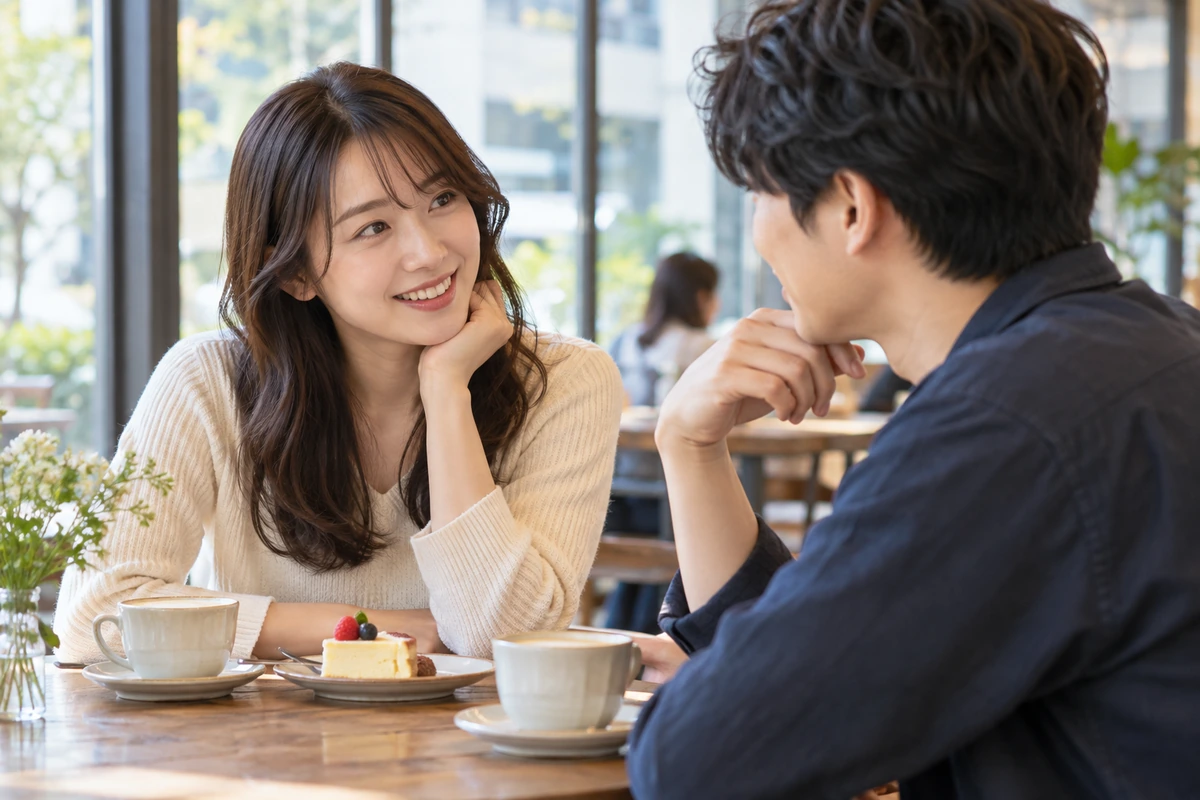 二人の関係を自然な言葉で確かめる男女