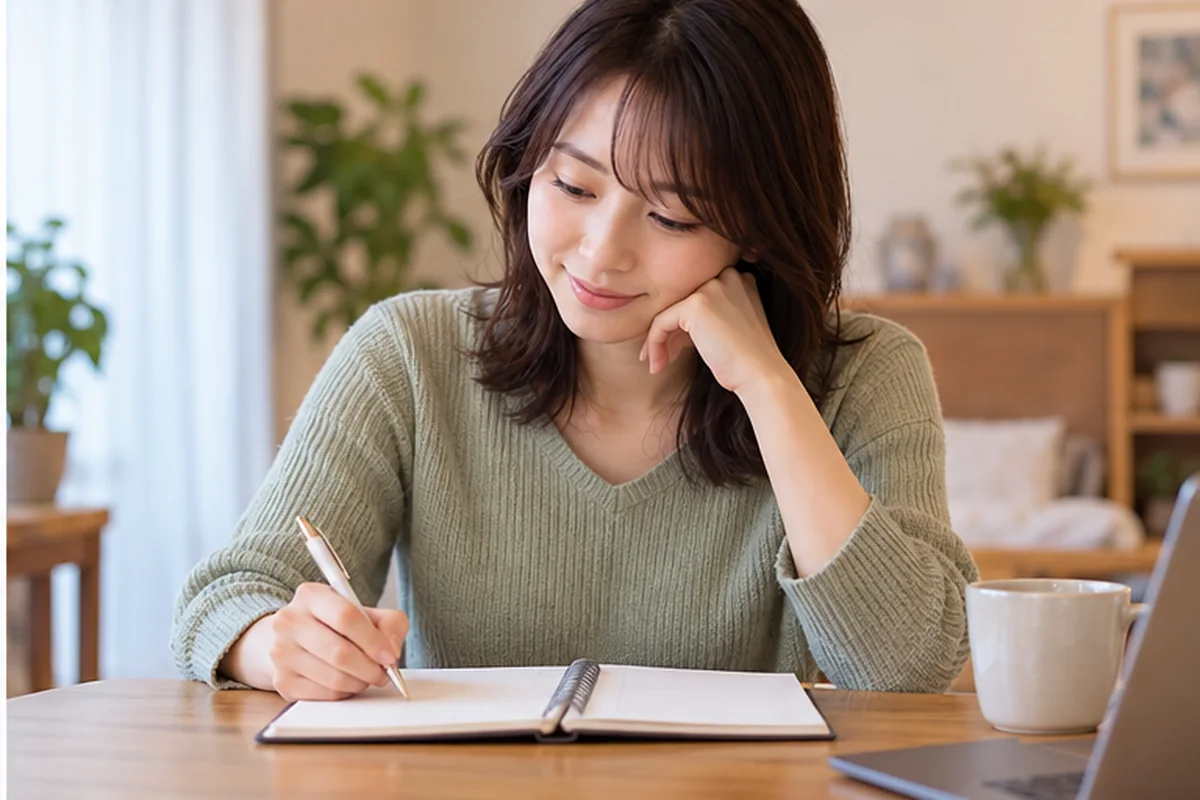 電話占いの利用時間と料金を確認する女性