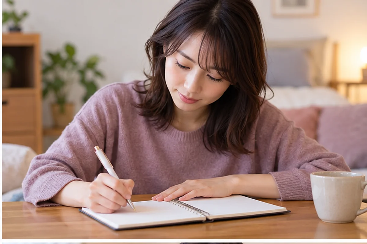 SATORI電話占いの榎月 花恵(かづき はなえ)先生の公式情報をスマートフォンで確認する女性