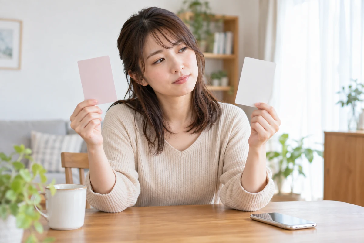 マッチングサービスが自分に合うか考える女性