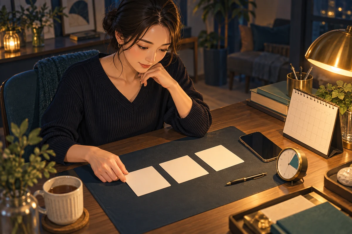 予約日程と3つの質問を準備するイメージ