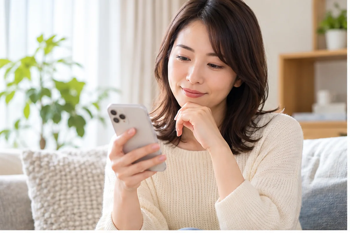 SATORI電話占いマダムひな子先生への相談を検討する女性