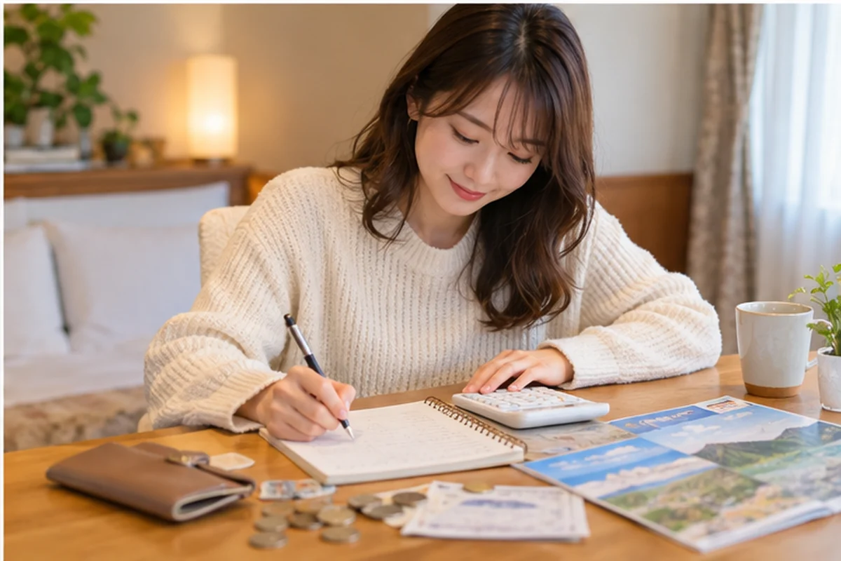 北海道の占い料金と移動費を合わせて予算を決める様子