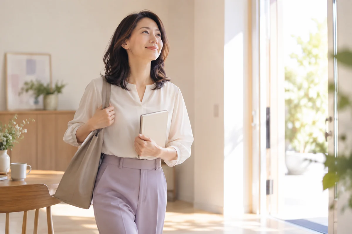 相談後に自分で選んだ一歩を書き留める女性のイメージ
