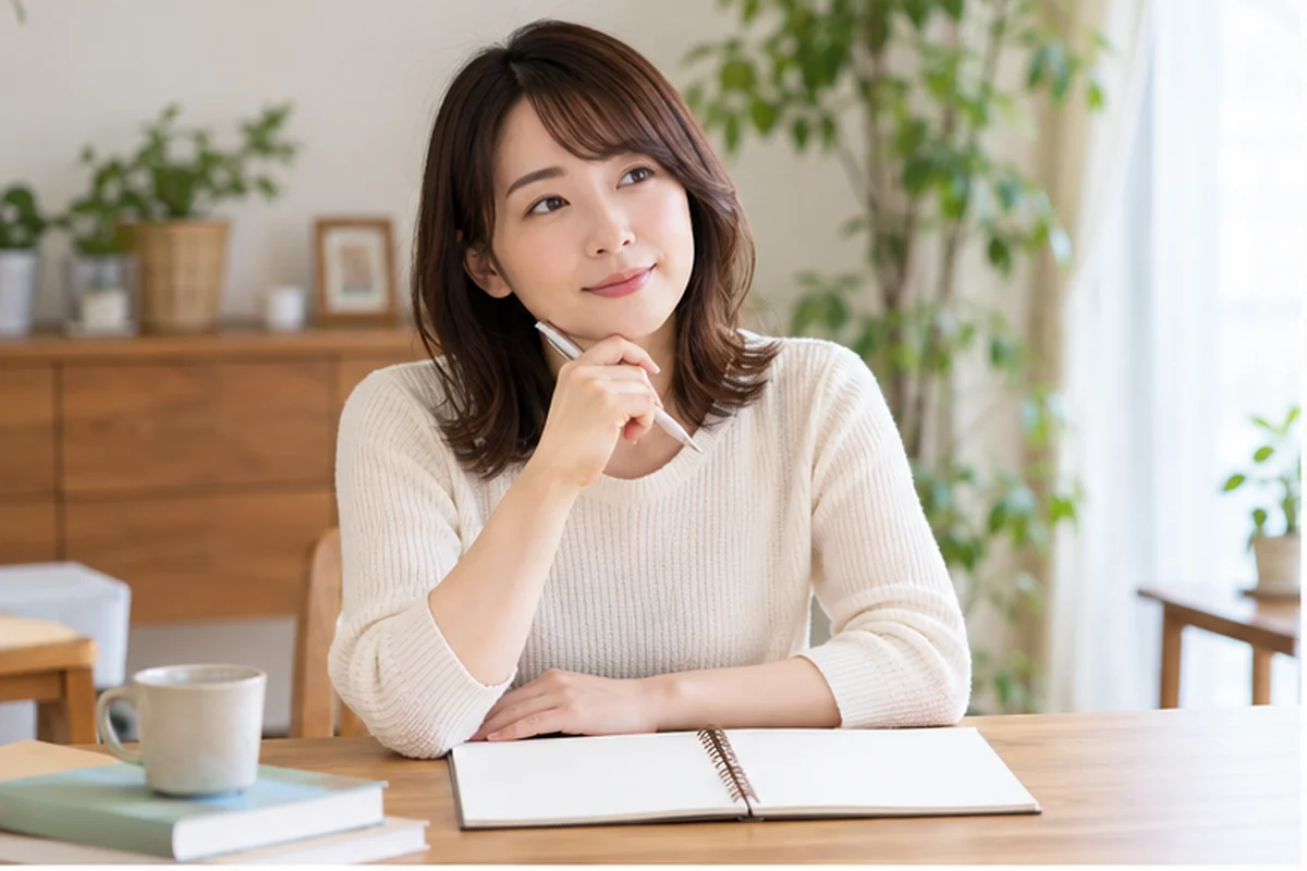 稲城市と近隣の占いを比較する女性
