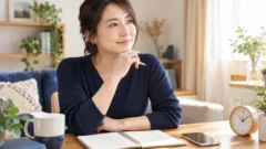 復縁相談の準備を落ち着いて考える女性