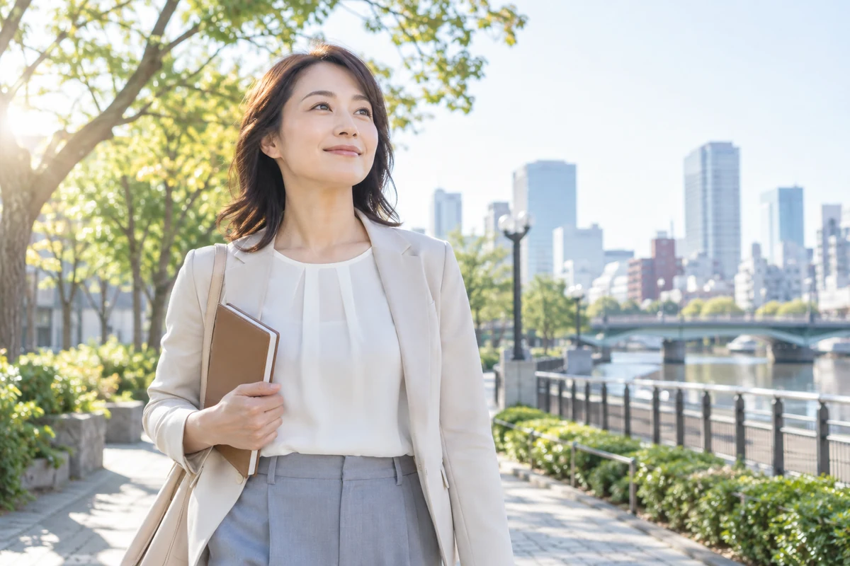 相談後の次の行動を落ち着いて選ぶ女性