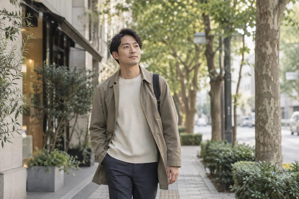 会話の後に考え事をする男性