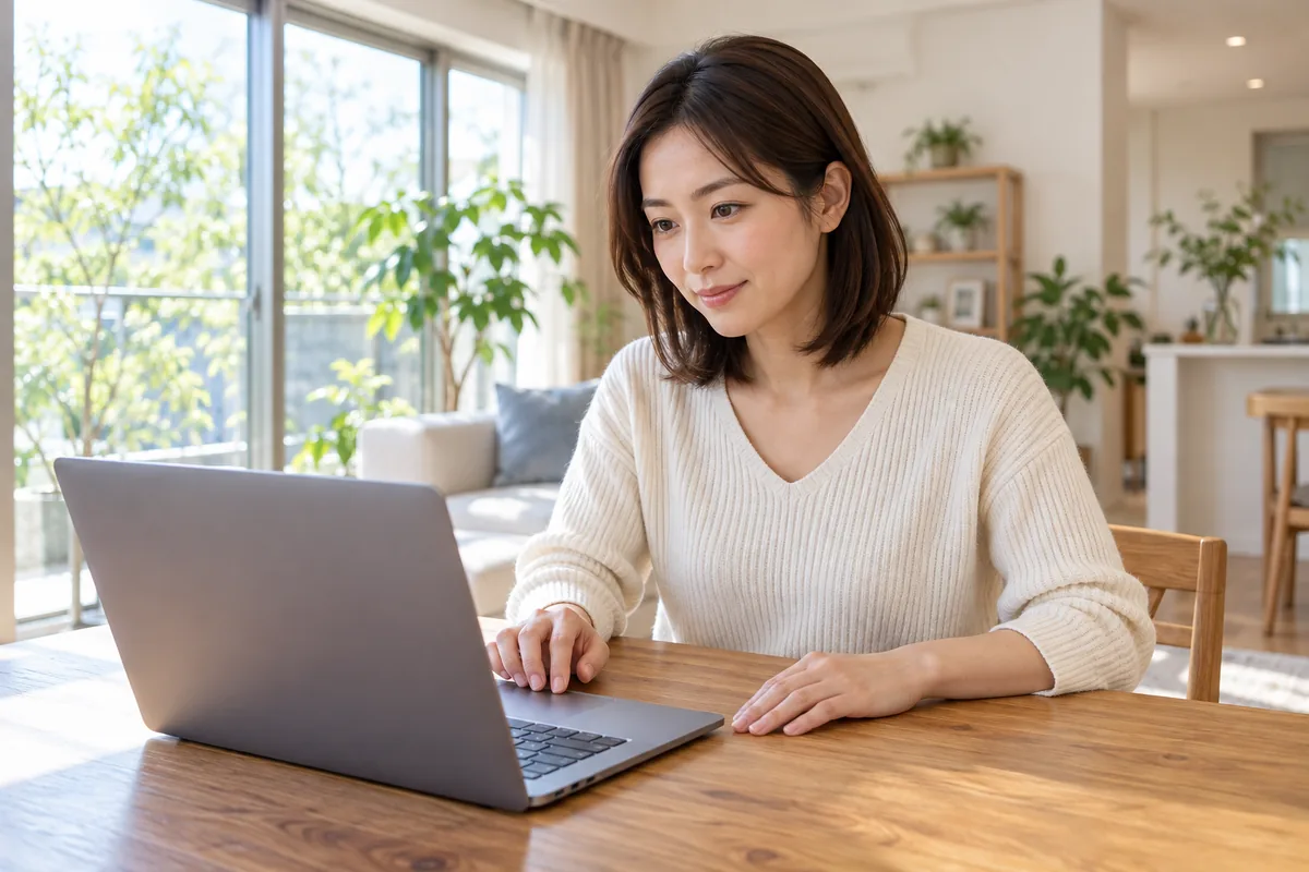 小平市の占い候補を公式情報で比較する女性