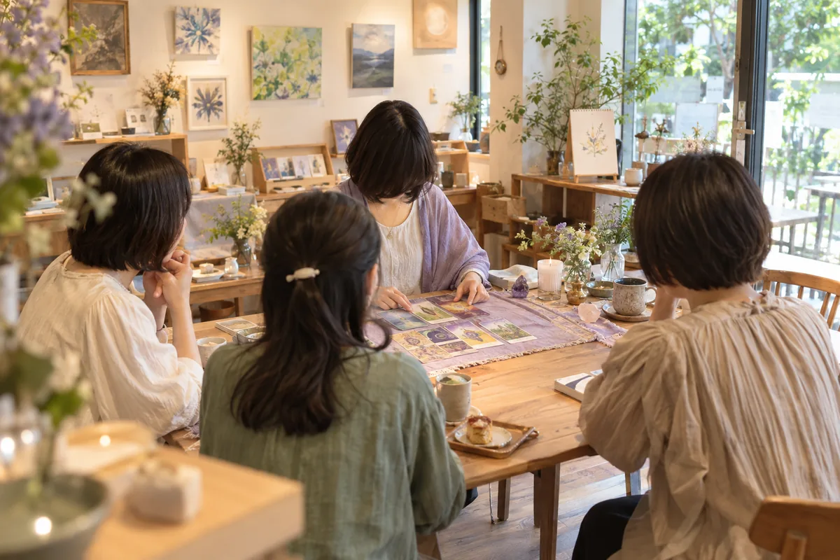 狛江市のカフェギャラリーで開かれるカードリーディングイベント
