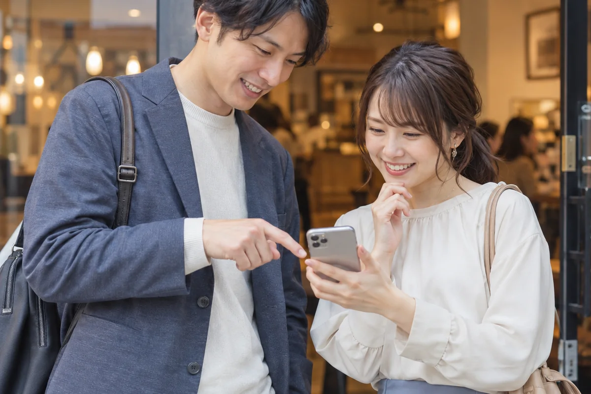 3回目のデートを楽しみながら次の約束を考える男女