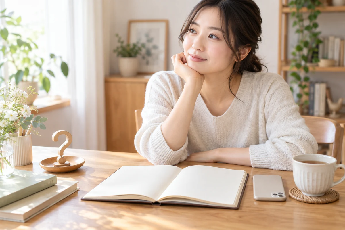 電話相談前の疑問をノートで確認するイメージ