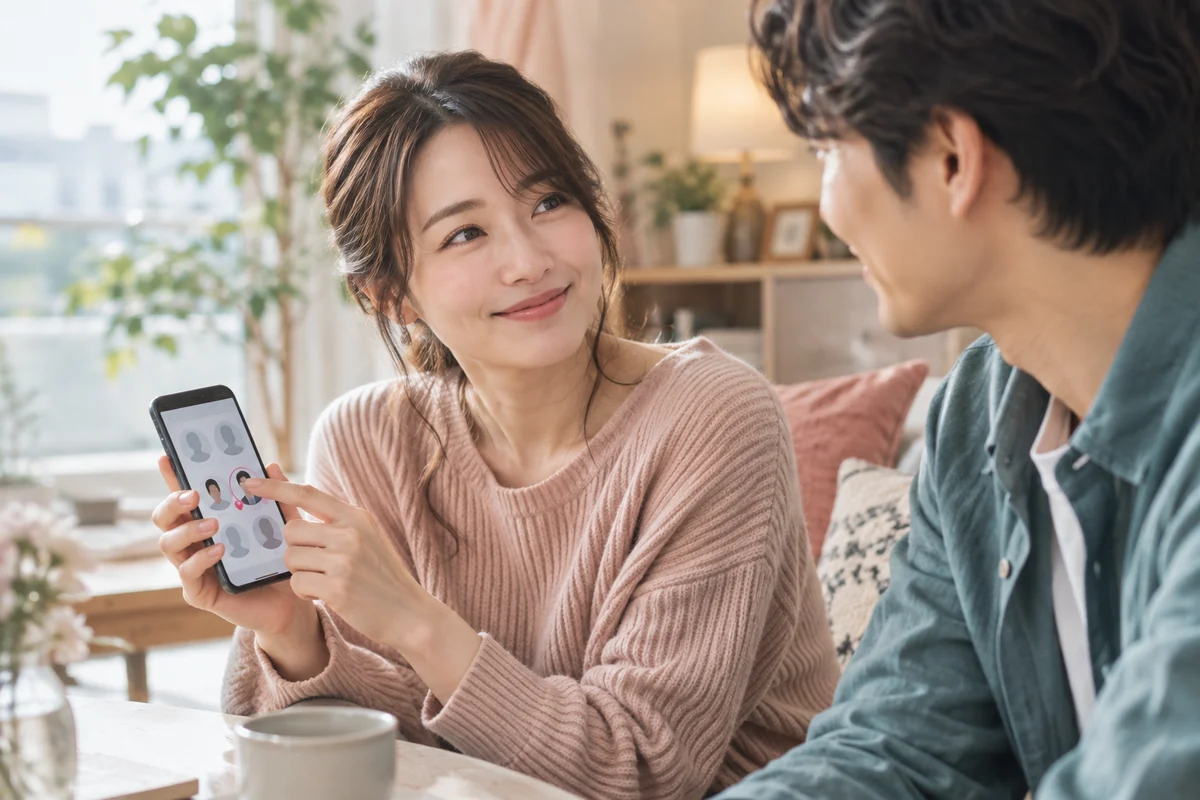 複数の候補を整理して一人に気持ちを向ける女性
