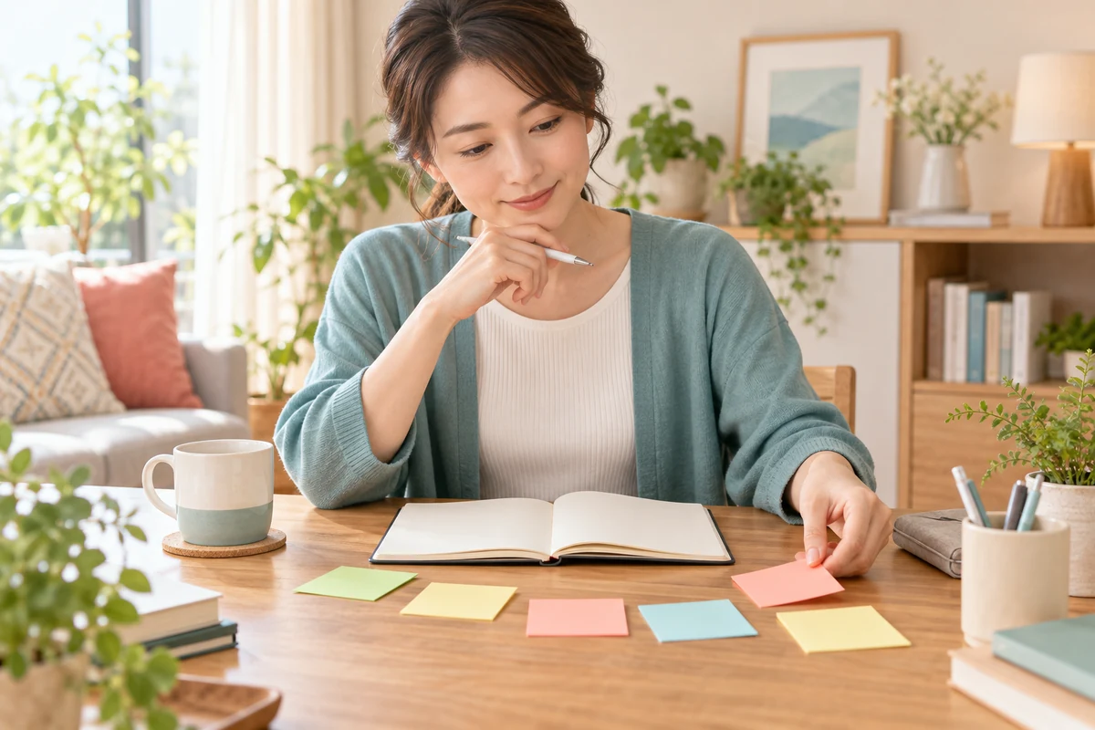 新潟の探偵相談前に疑問点をノートへ整理するイメージ