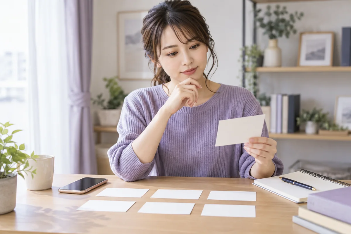 電話占いの支払いに関する疑問を確認する女性
