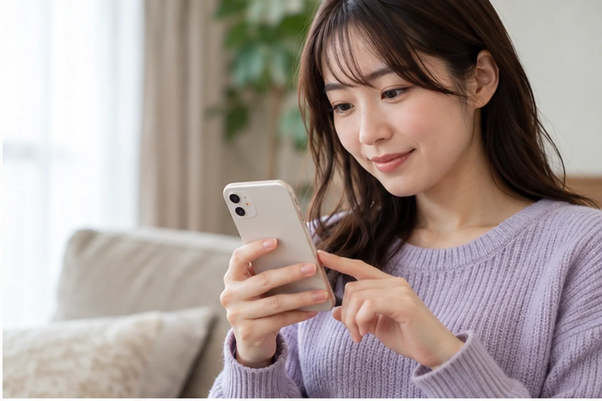 ラフィネの支払い方法を比較する女性