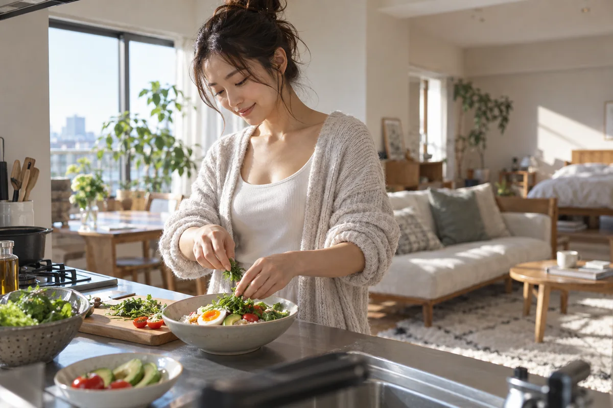 別れた後に自分の生活リズムを整える女性