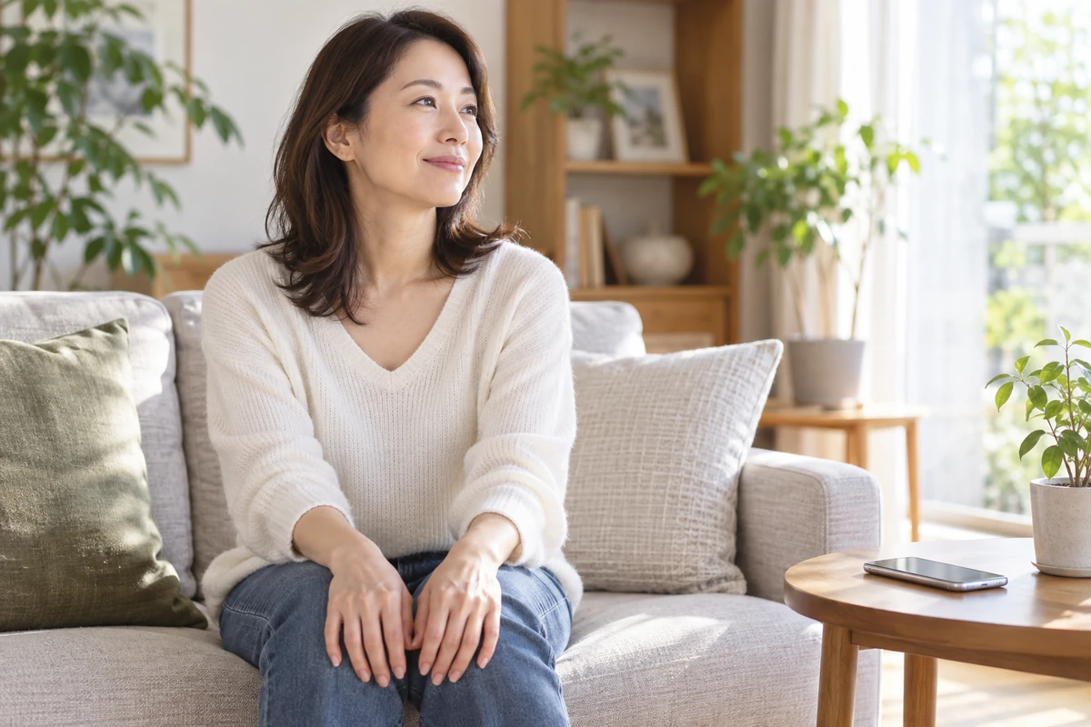 連絡せず自分の気持ちと日常を落ち着かせる既婚女性