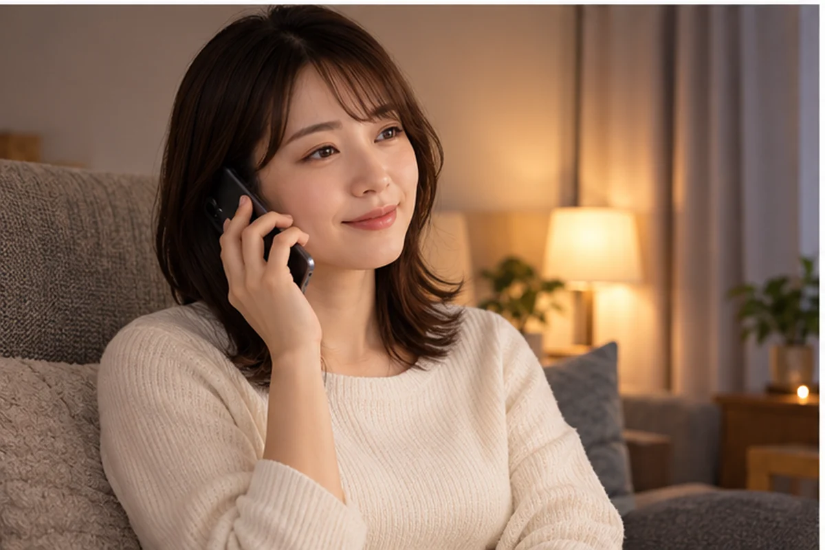 電話占いの質問と予算時間をメモする女性