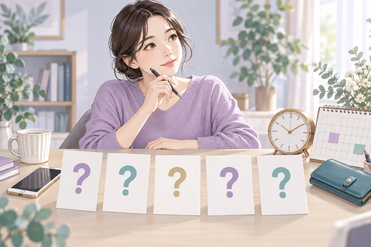 予約や料金に関する疑問を整理する女性