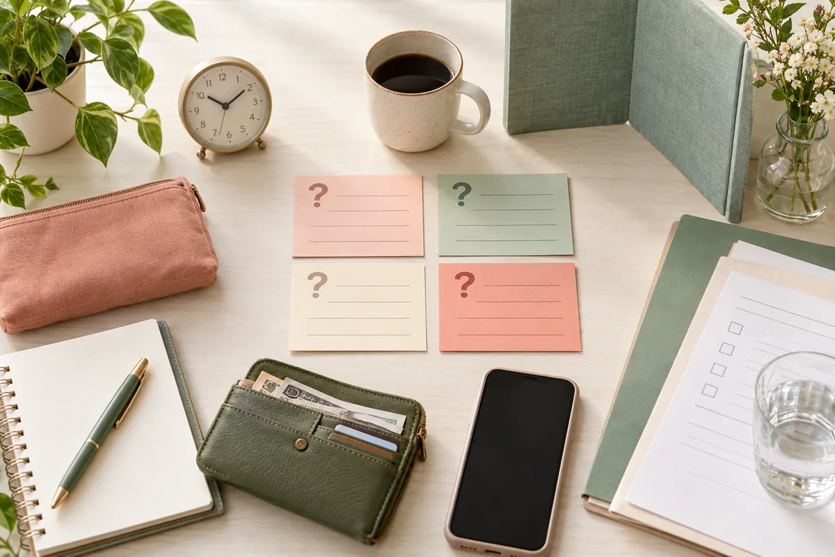 初めての占い前に確認する時計や財布、スマートフォン
