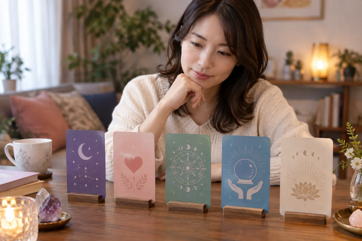 相談テーマと占術の違いから占い師を選ぶ女性