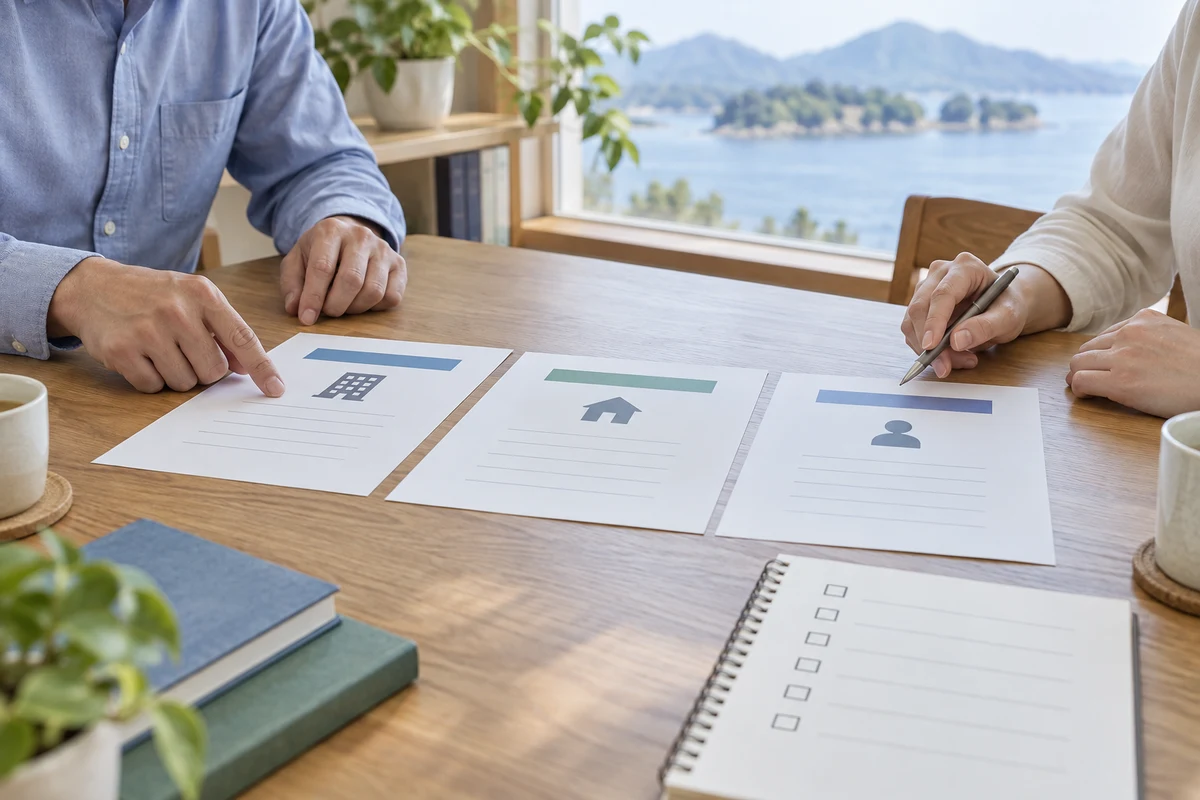 探偵業の標識と届出情報と契約先を照合する書類のイメージ