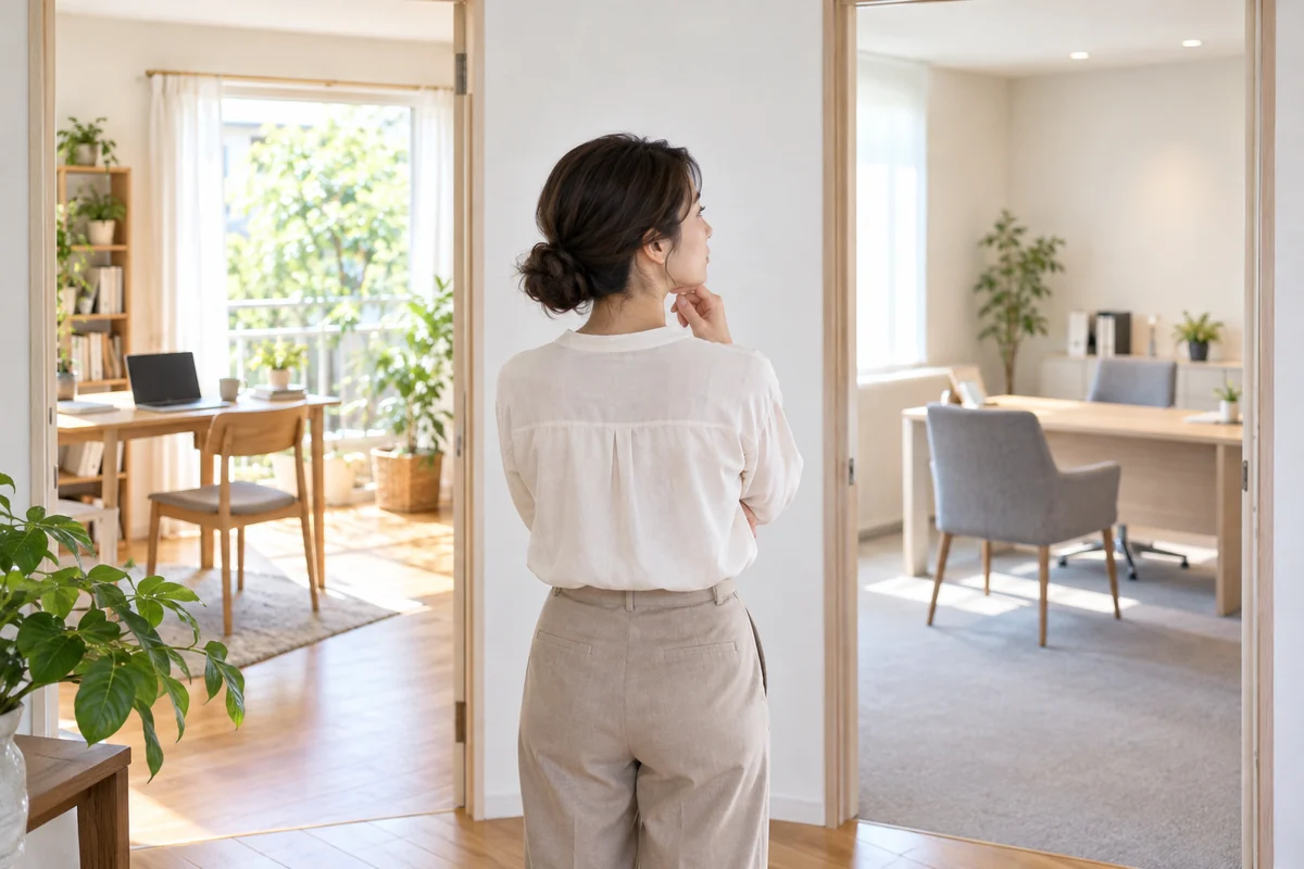 占いと専門相談の二つの進路を考える女性のイメージ