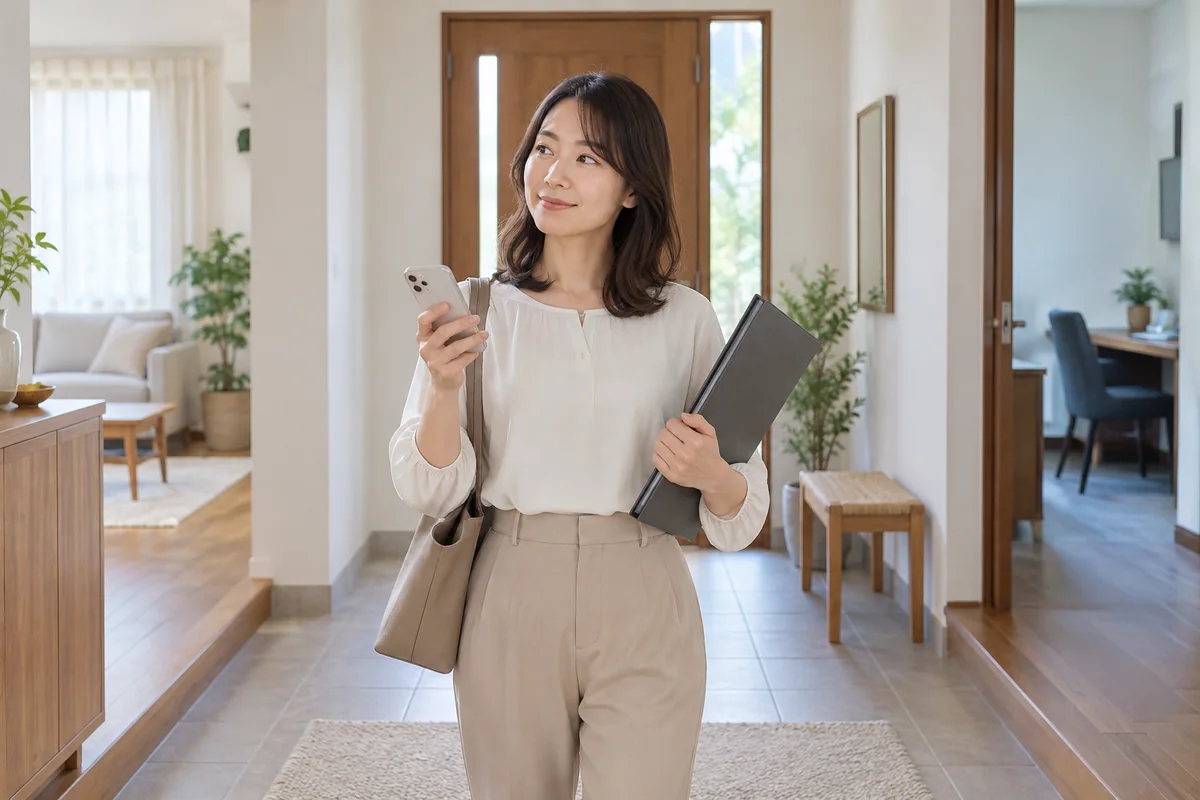 電話占いと専門相談の選択肢を落ち着いて比べる女性のイメージ