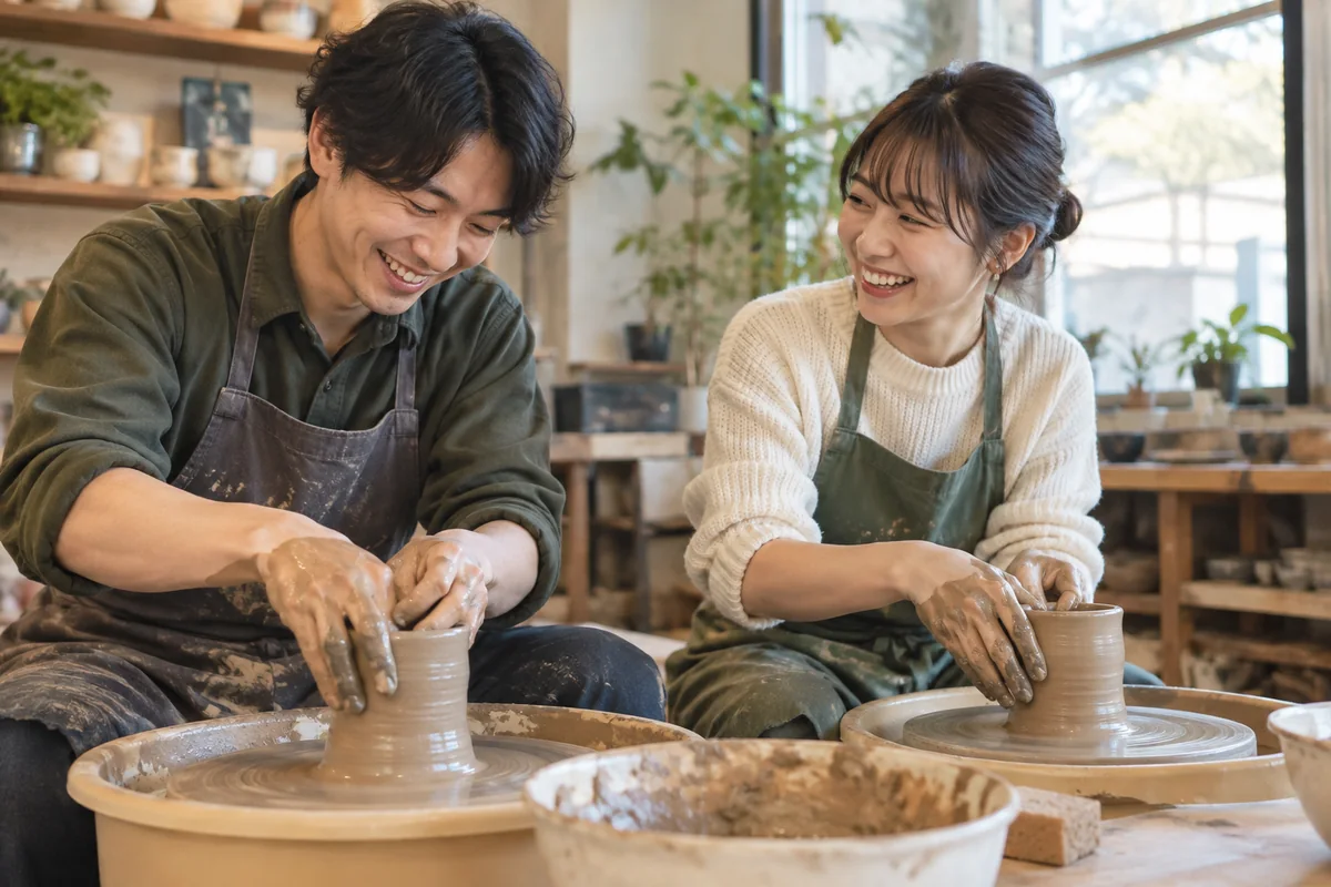 共通の体験を楽しみながら関係を育てるカップル