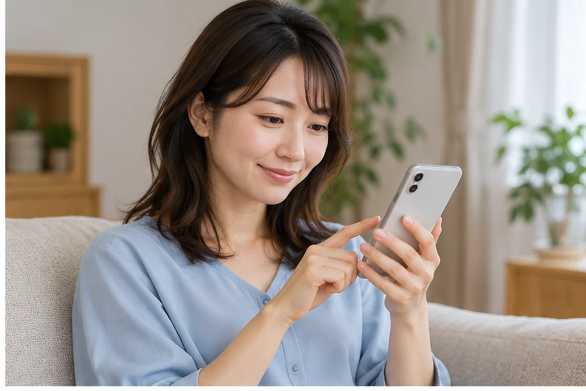 電話占いウラナの鑑定料金を計算する女性