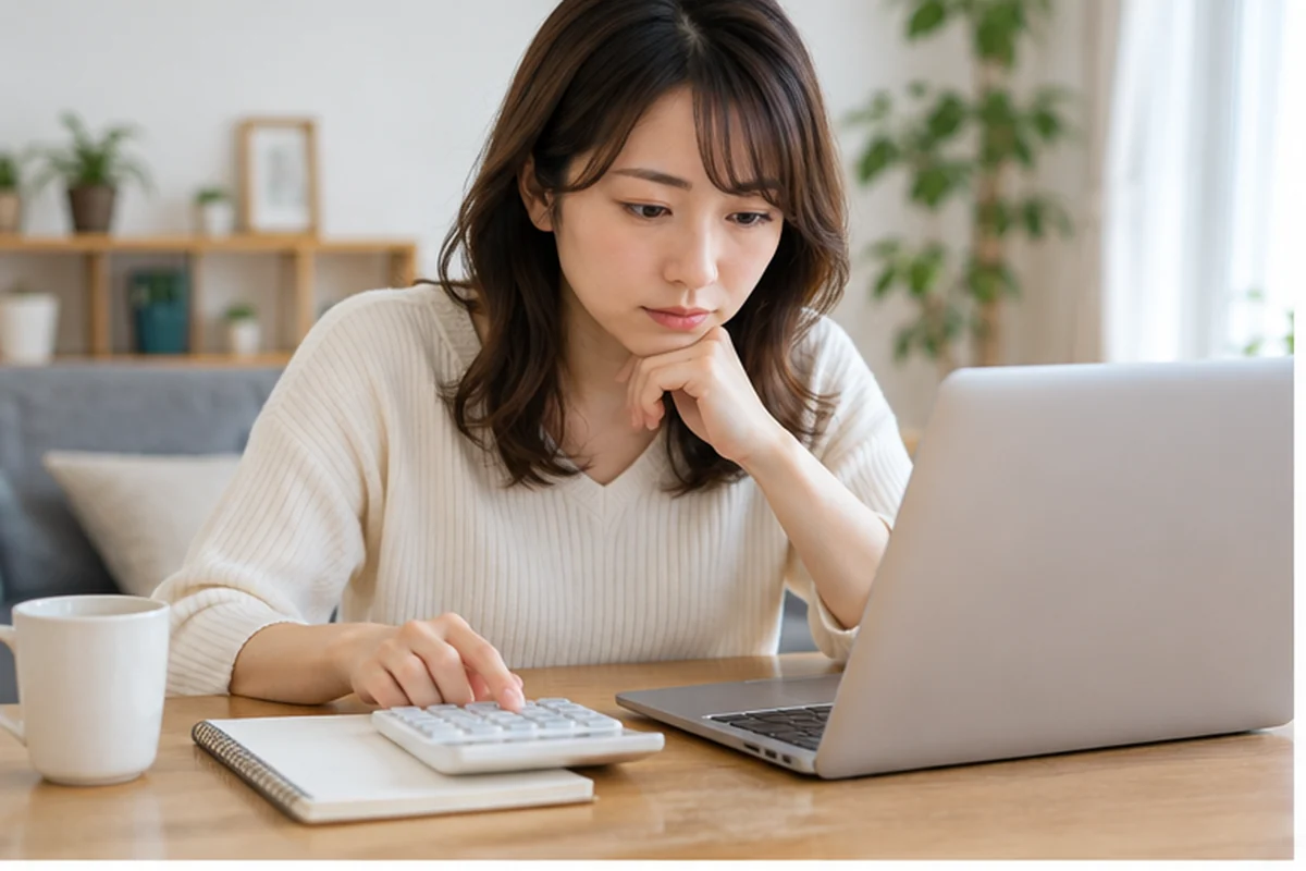 電話占いウラナの支払い方法を比較する女性